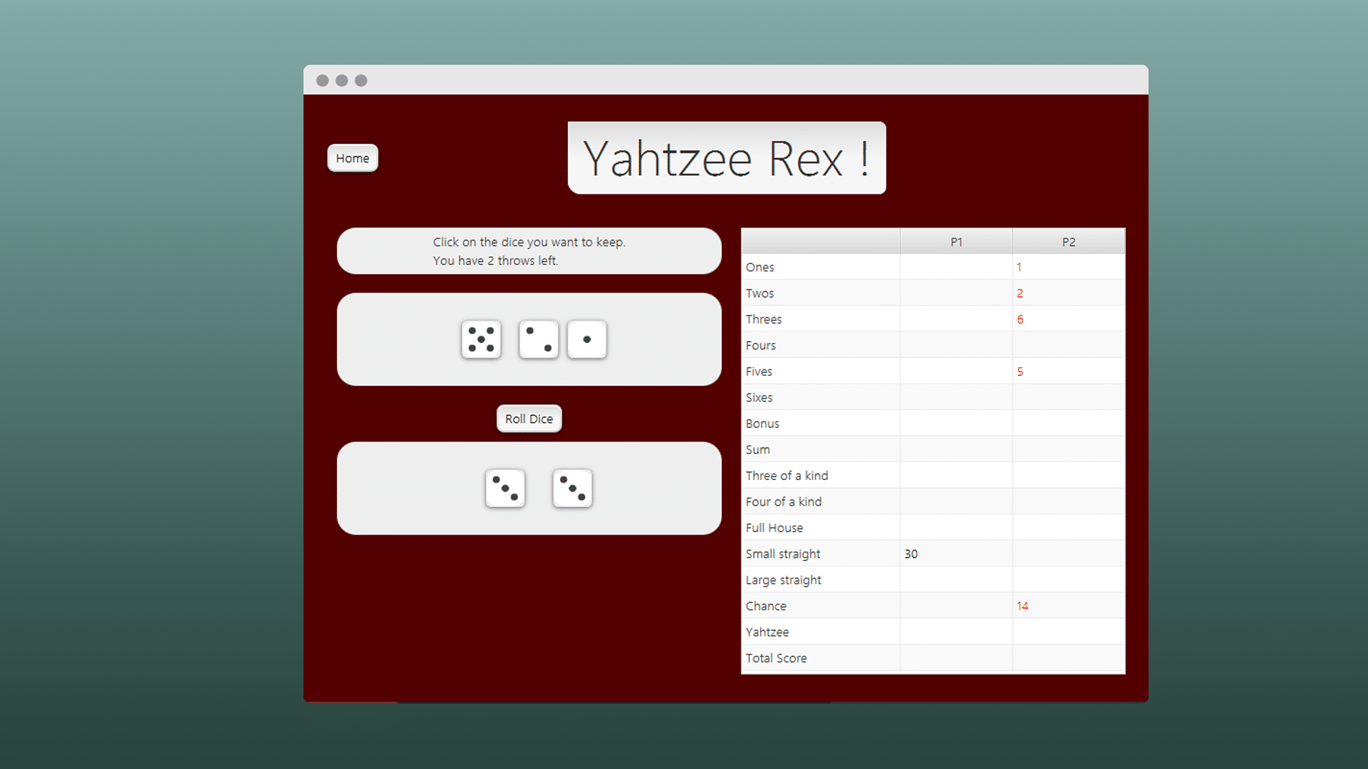 Yahtzee screenshot